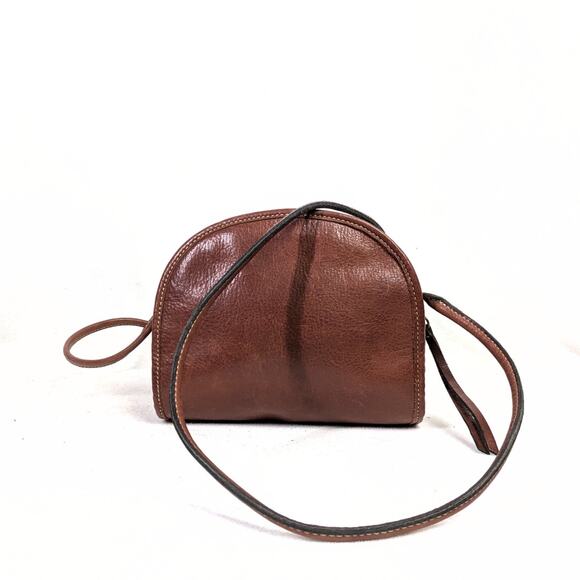 Margot Brown Leather Dome Crossbody Bag - Picture 2 of 6